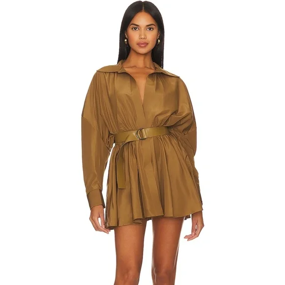 Norma Kamali | Dresses | Norma Kamali Oversized Shirt Flared Mini Dress In  Woods | Poshmark